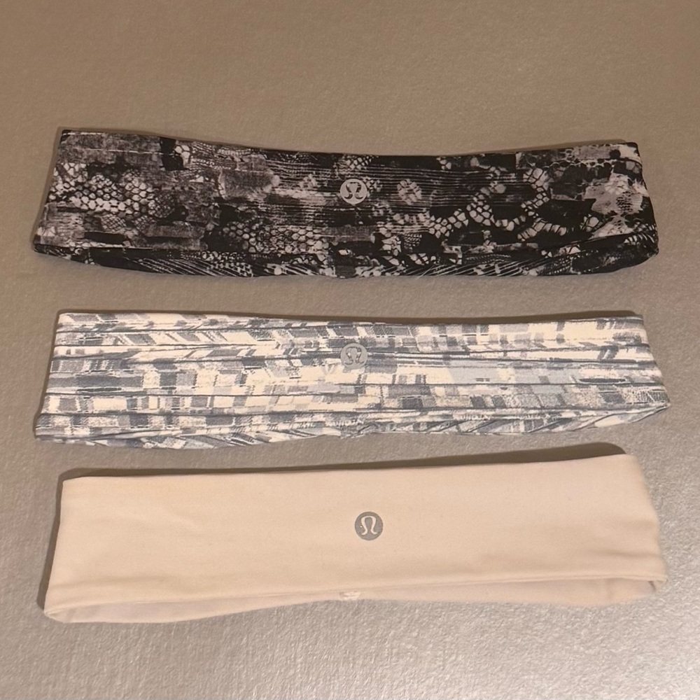 Lululemon headbands - all 3 colors pictured